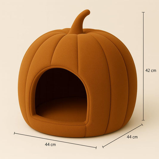 Premium Soft Velvet Pumpkin Shape House for Cats & Puppies