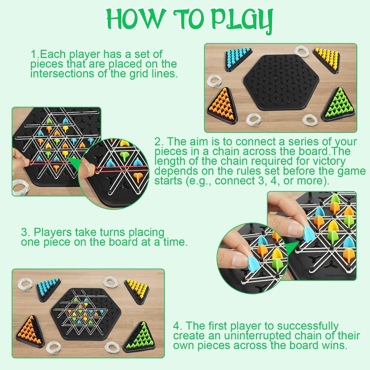 Triangle shape rubber game