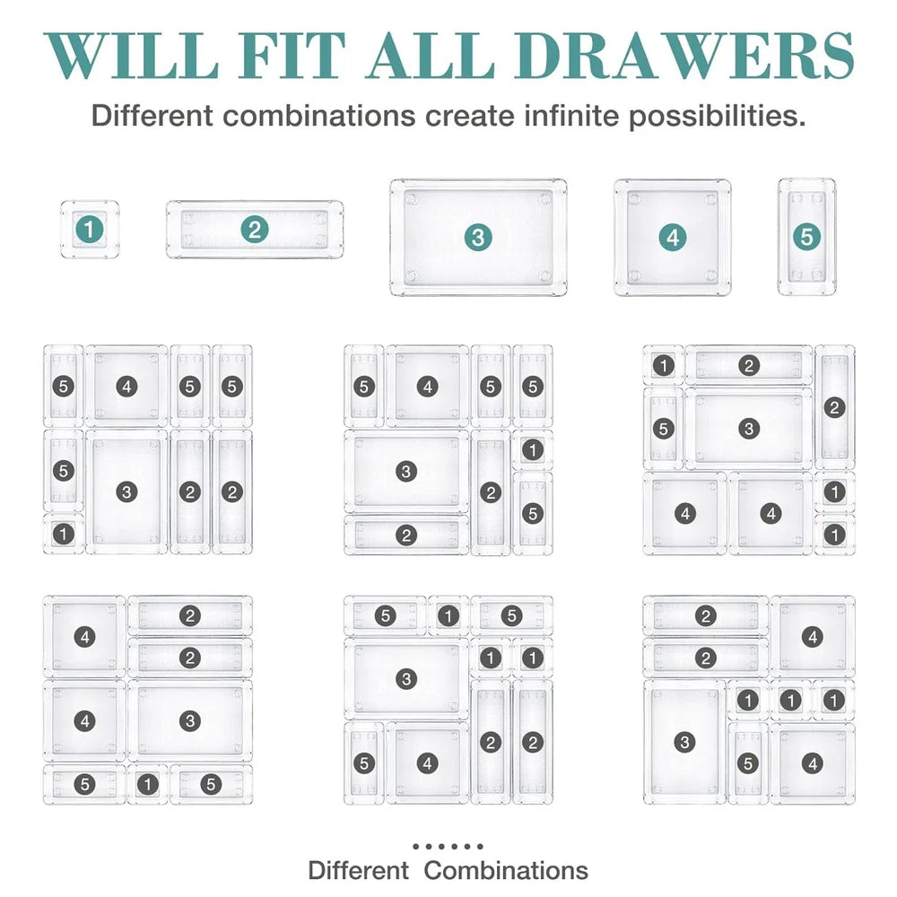 Drawer Organiser (Dressing Table/Kitchen/Bedroom/Office)