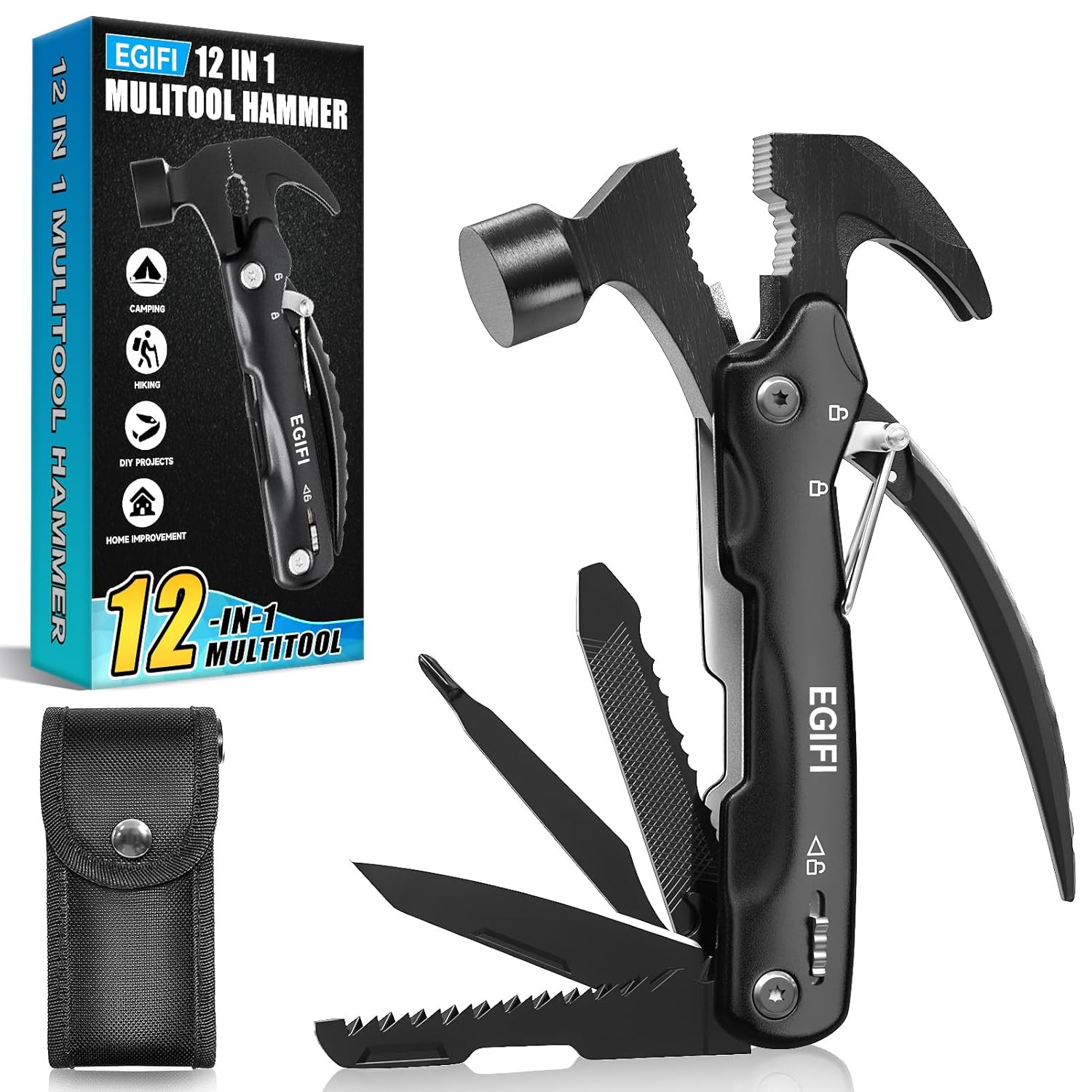 12-in-1 Survival Multi-Tool Hammer