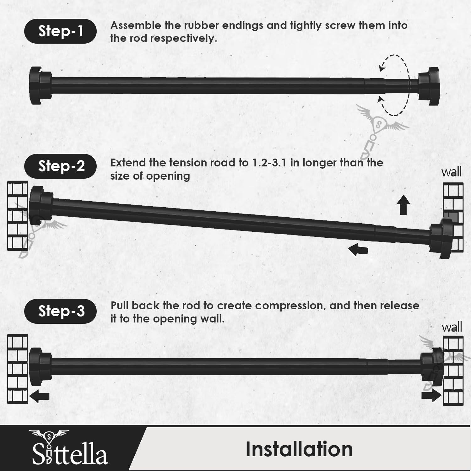 Drill-Free Adjustable Rod