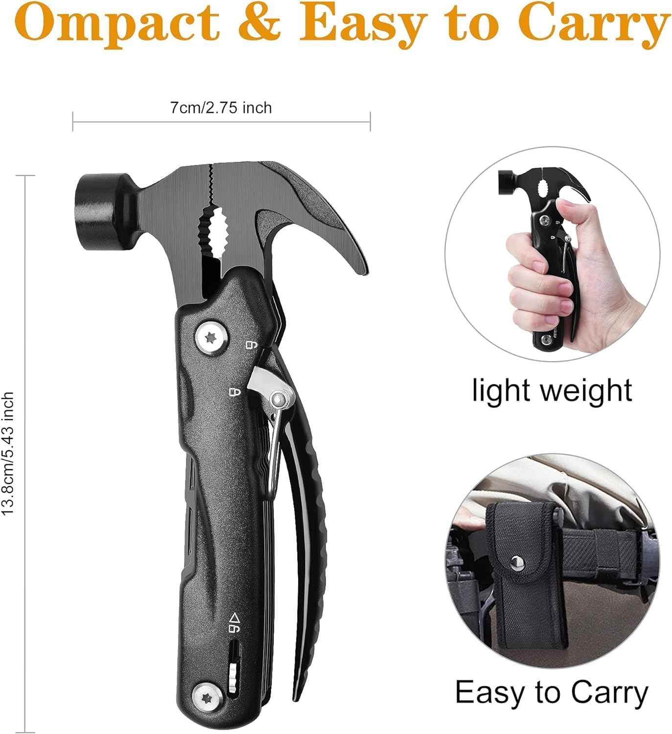 12-in-1 Survival Multi-Tool Hammer
