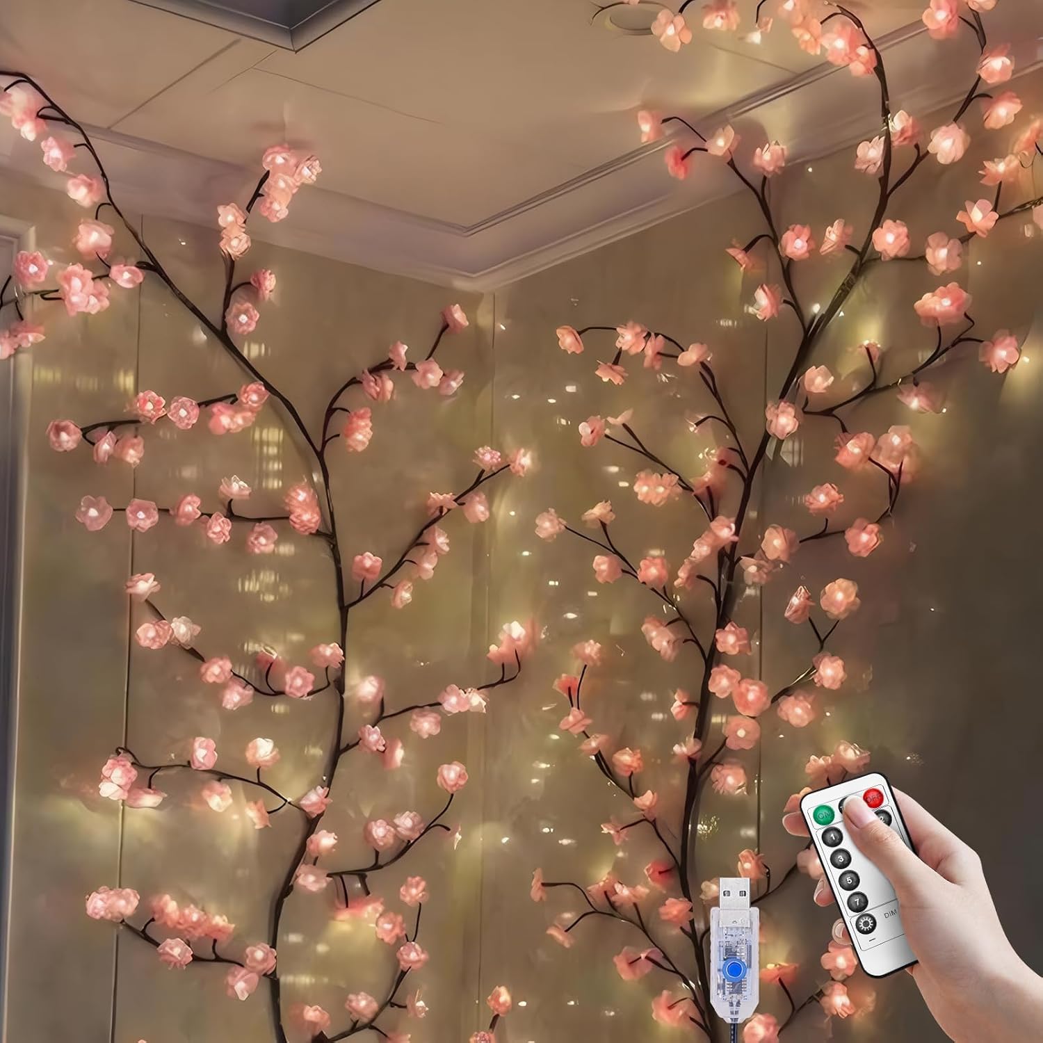 Cherry Blossom LED Tree Branch Lights (5 Feet)