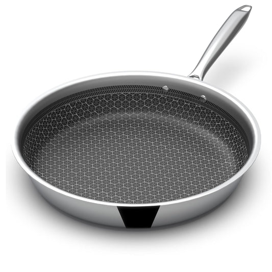 Multipurpose Stainless Steel Non-Stick Honeycomb Frying Pan (26cm)