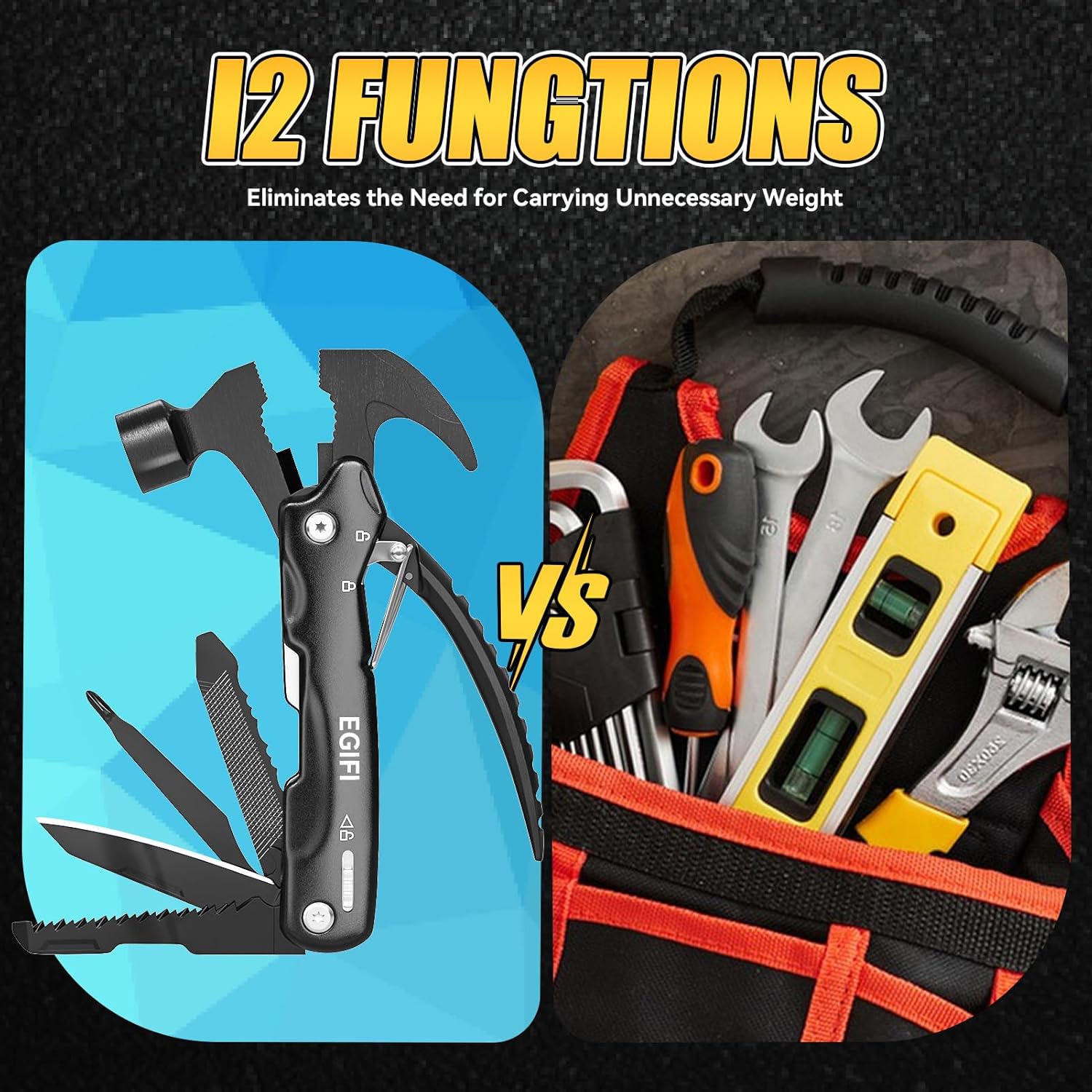 12-in-1 Survival Multi-Tool Hammer