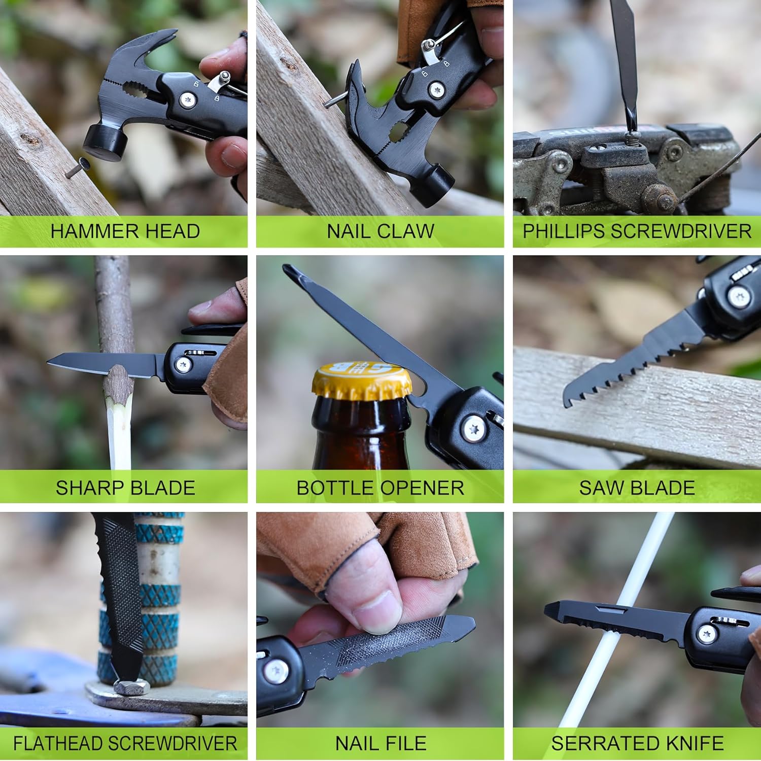 12-in-1 Survival Multi-Tool Hammer