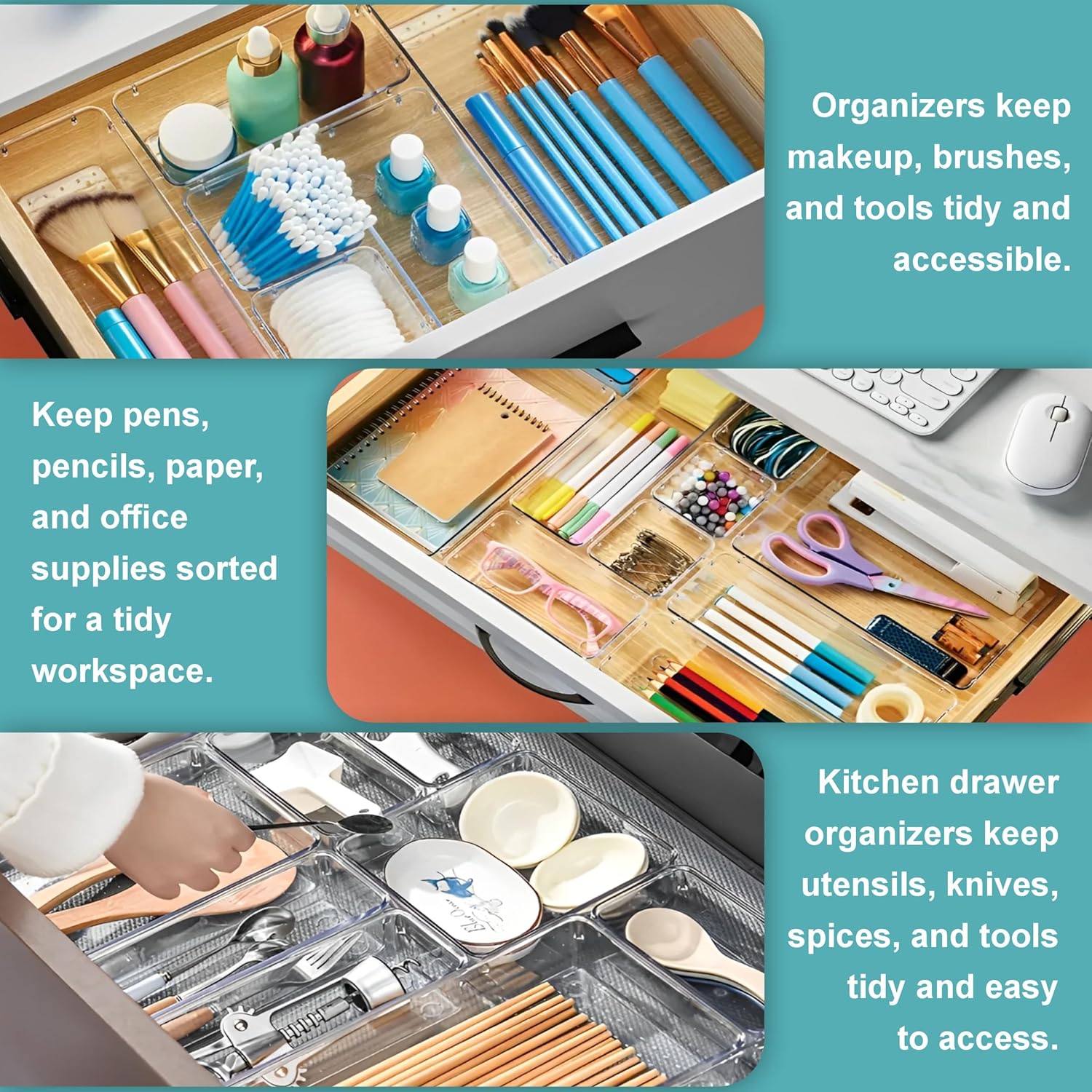 Drawer Organiser (Dressing Table/Kitchen/Bedroom/Office)