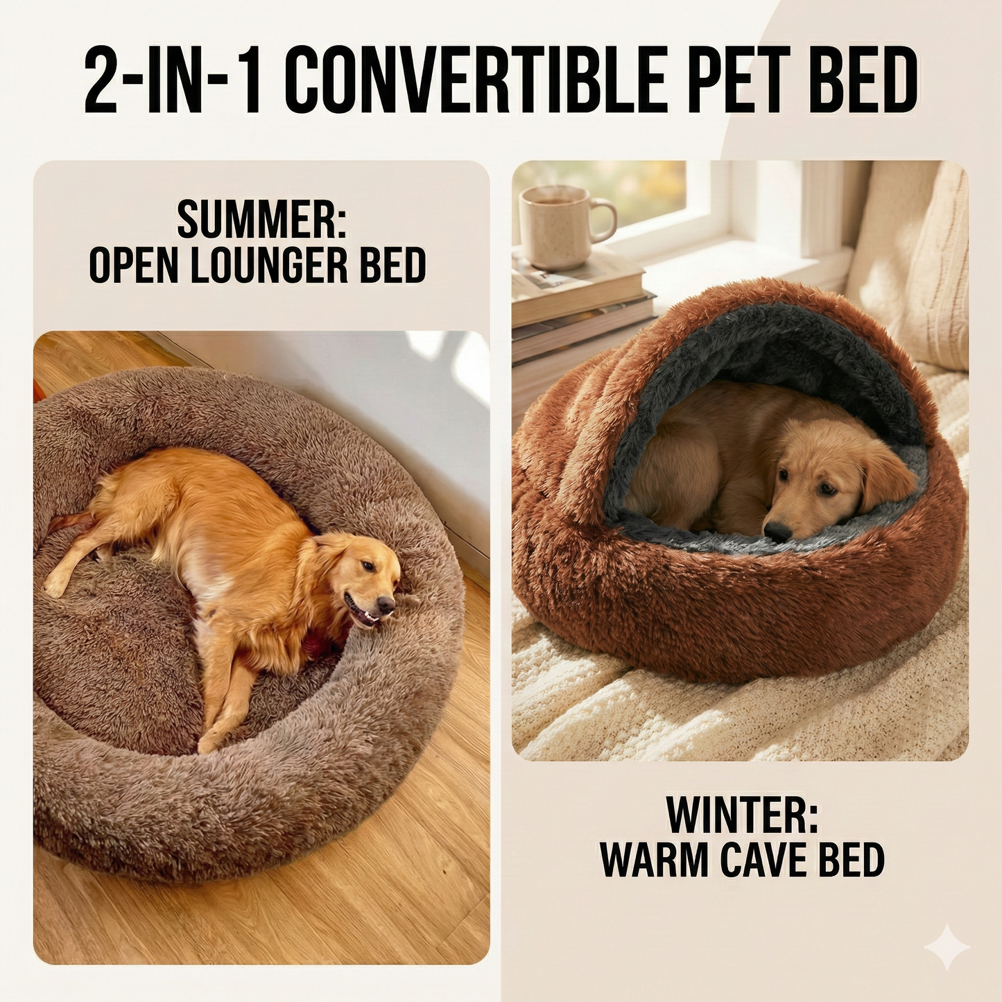 2 in 1 Pet Bed For All Seasons
